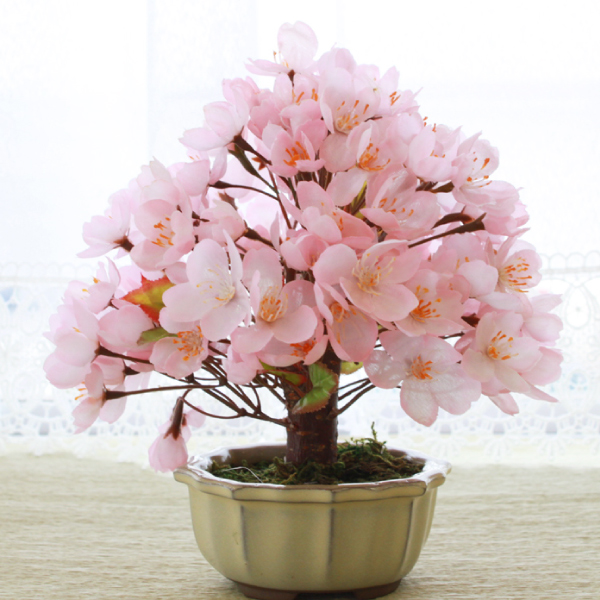 造花 ミニさくら盆栽仕立てアレンジ シルクフラワー CT触媒　桜